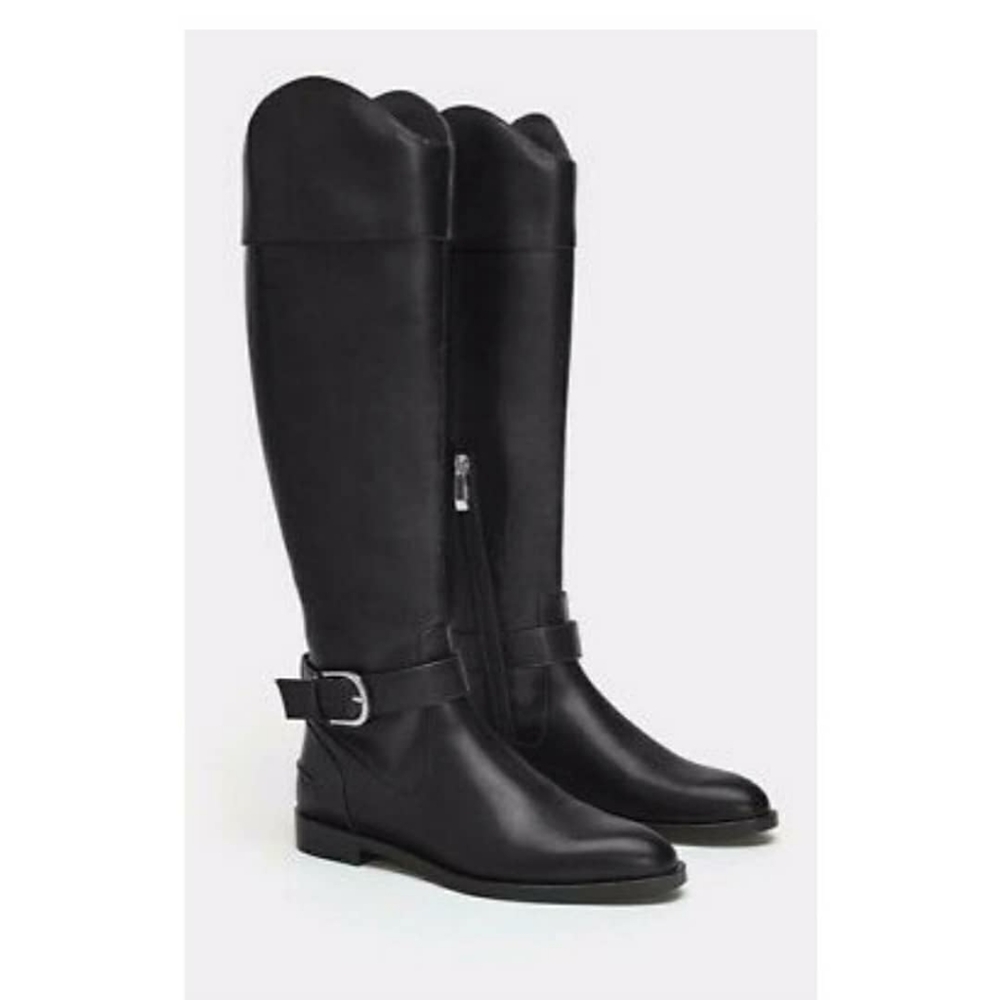 ZARA Vegan leather tall riding boot